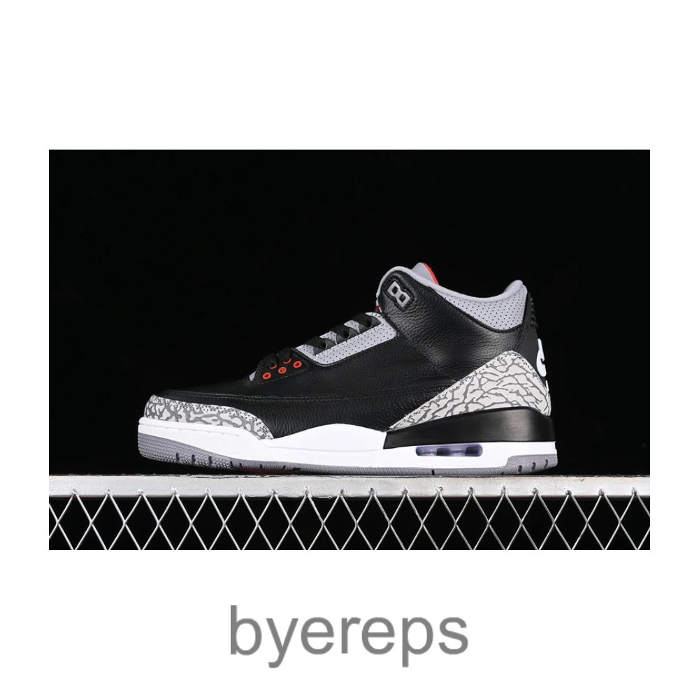 Air Jordan 3 Black Cement Black/Fire Red/Cement Grey/Sail