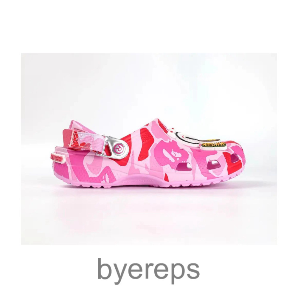 Bape X Crocs Classic Clog Camo Pink