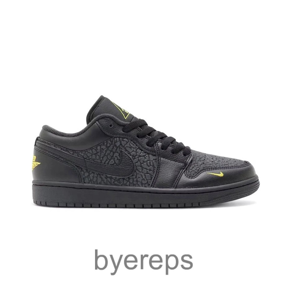 Air Jordan 1 Low Black Elephant Print