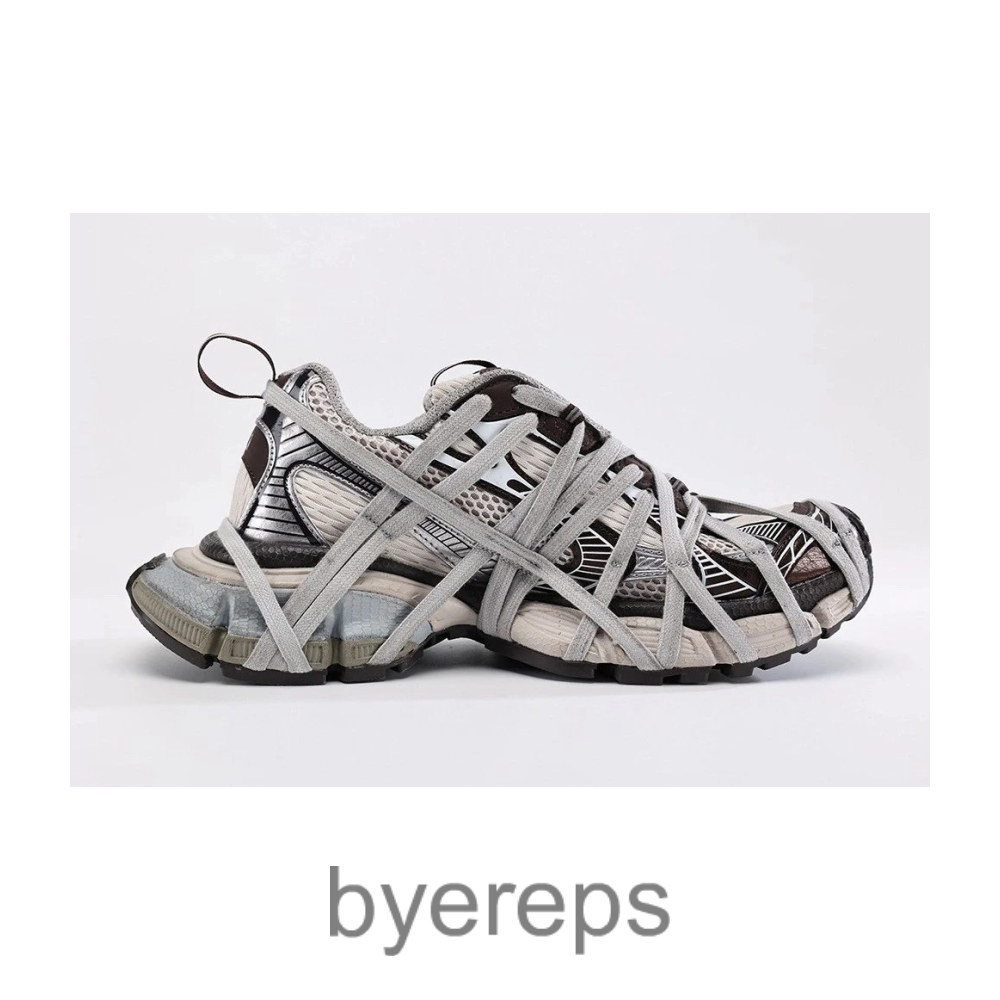 Balenciaga Chunky Mesh Sneakers Brown Grey Beige