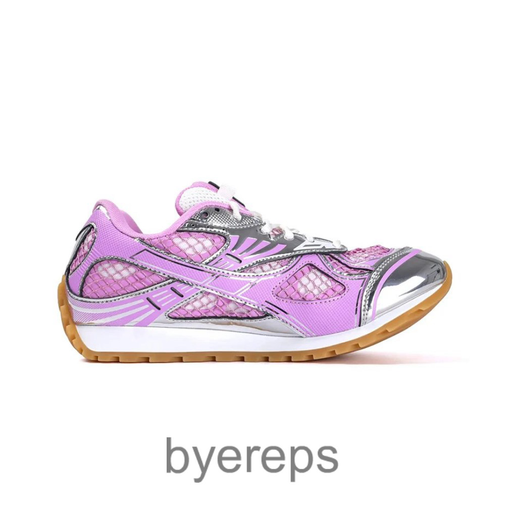 Bottega Veneta Orbit Sneakers Gloss Silver