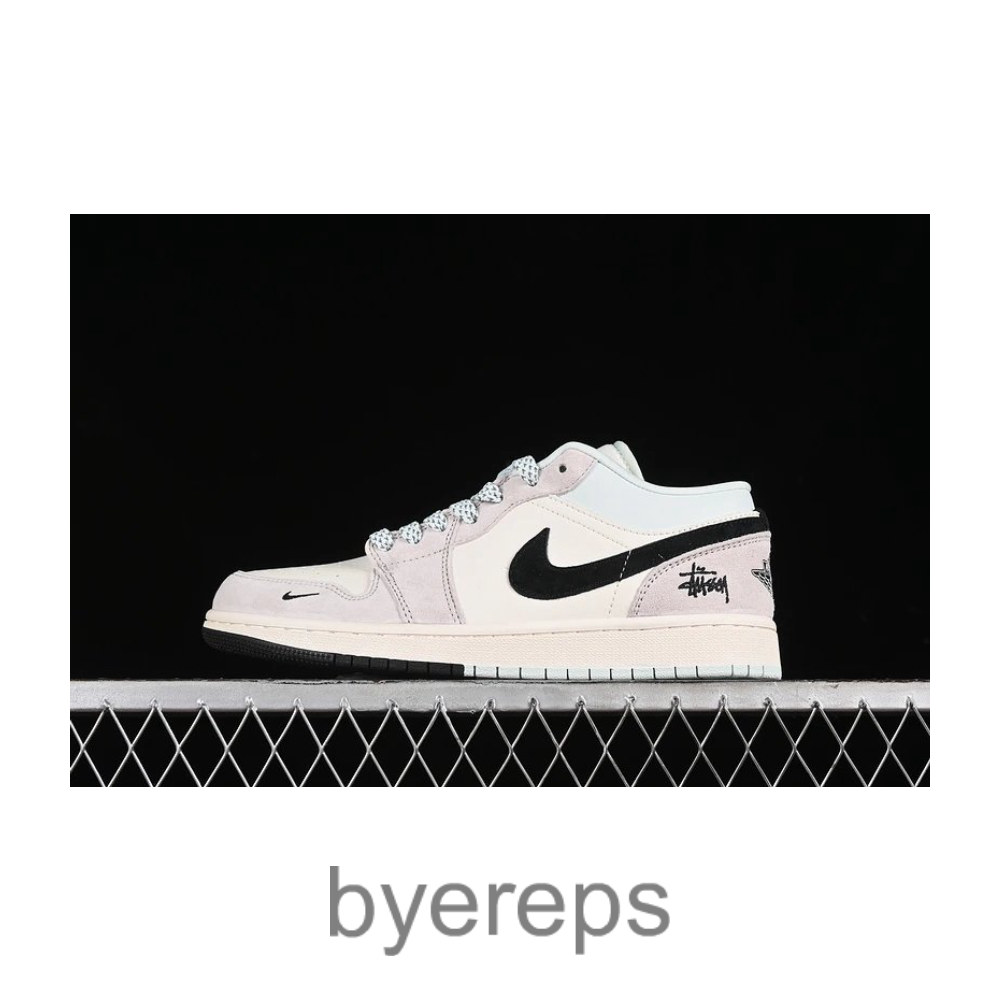 Air Jordan 1 Low White/Grey/Black/Blue/Pink