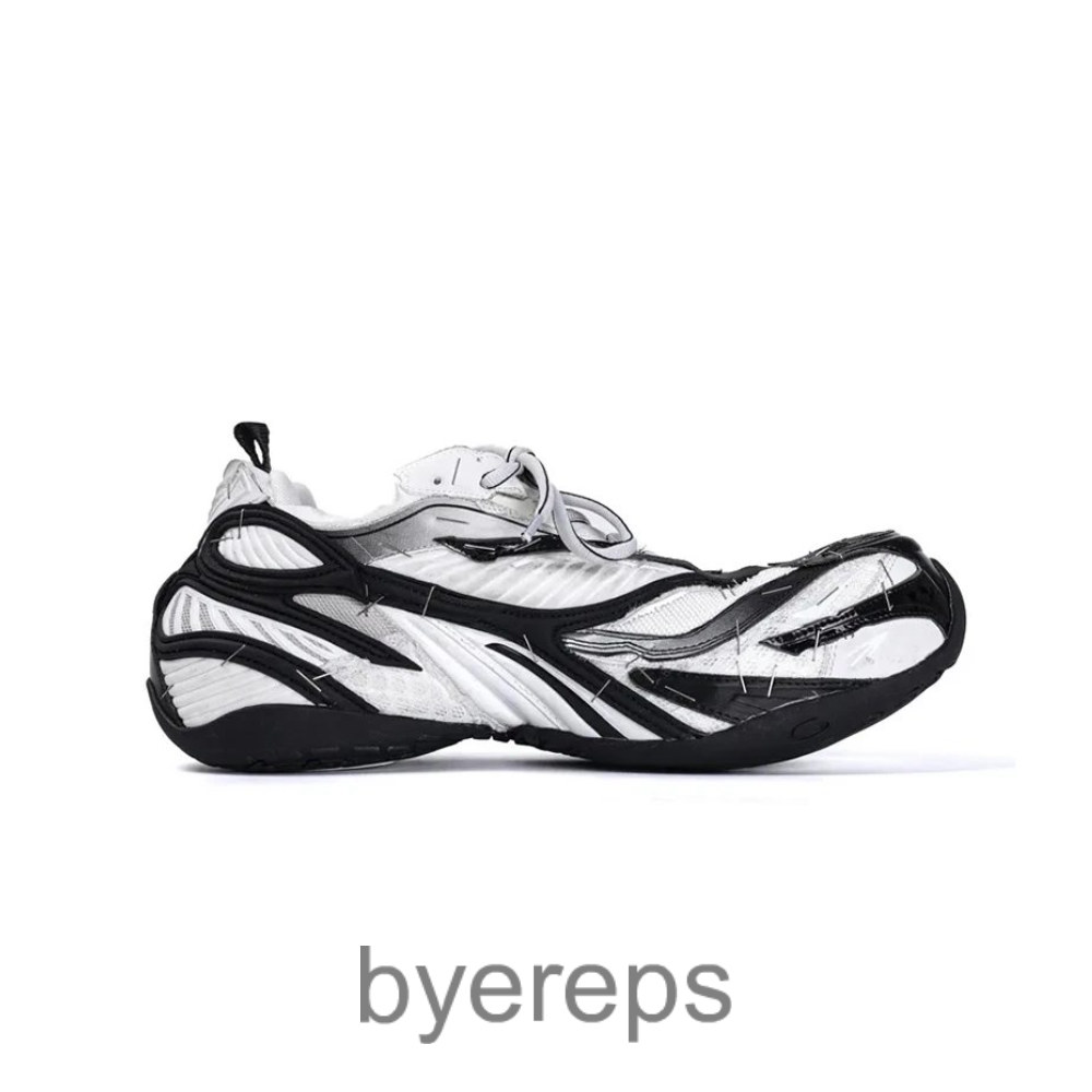 Balenciaga 3xl Soleless Stapled Sneaker Black White