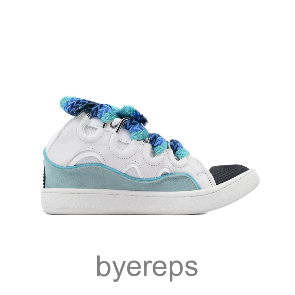 Lanvin Curb Sneakers White Blue