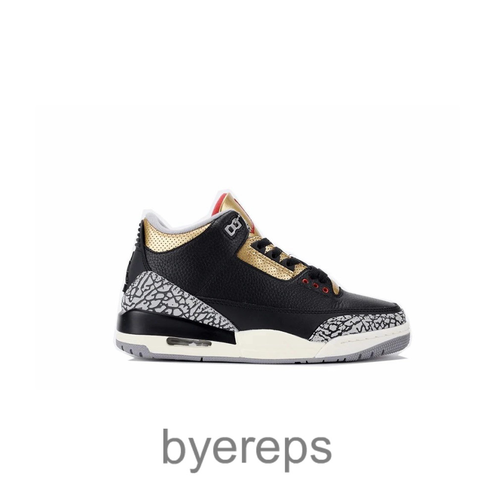 Jordan 3 Black Cement Gold 2022