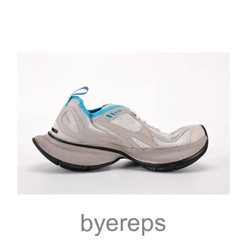 Balen Mens Circuit Trainers In Beige Blue