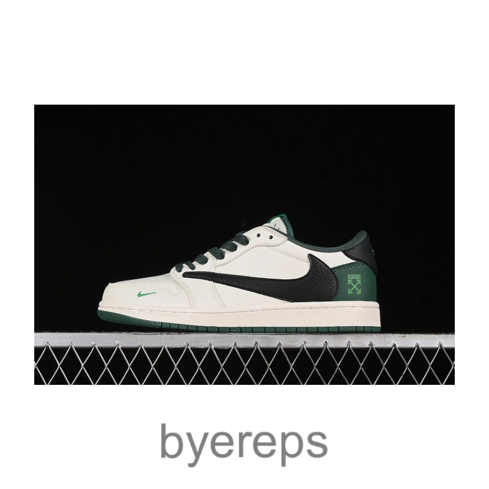 Travis Scott X Fragment Design X Air Jordan 1 Low OG Sp White/Black/Green
