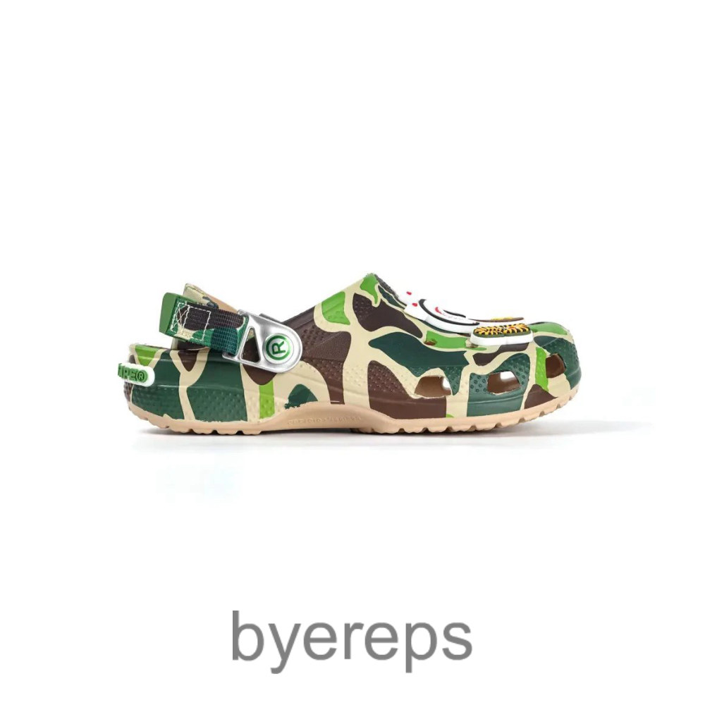 Bape X Crocs Classic Clog Camo Green