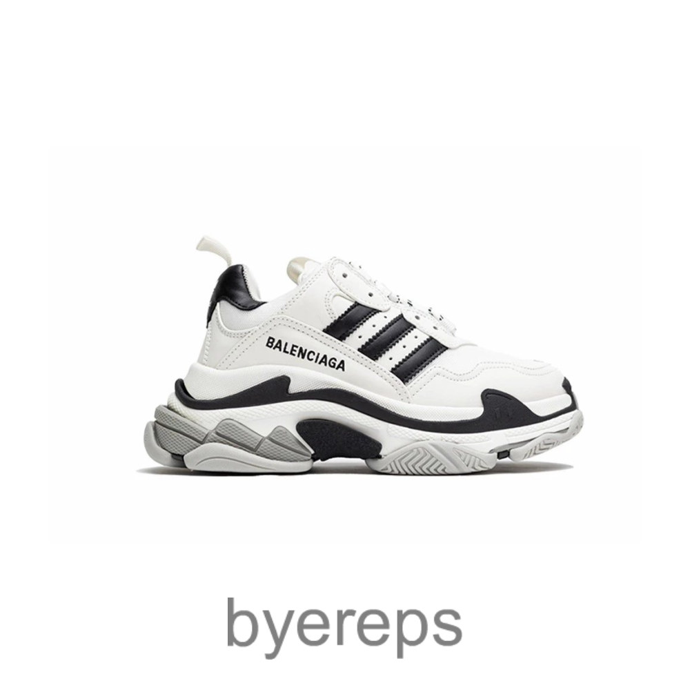 Ad X Balenciaga Triple-S Black White Best Quality