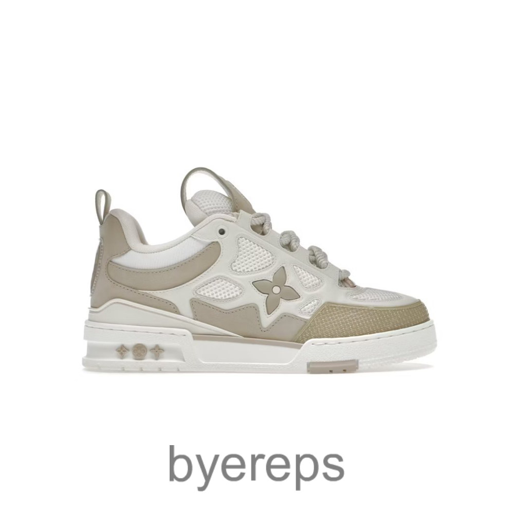 Skate Sneaker Beige White