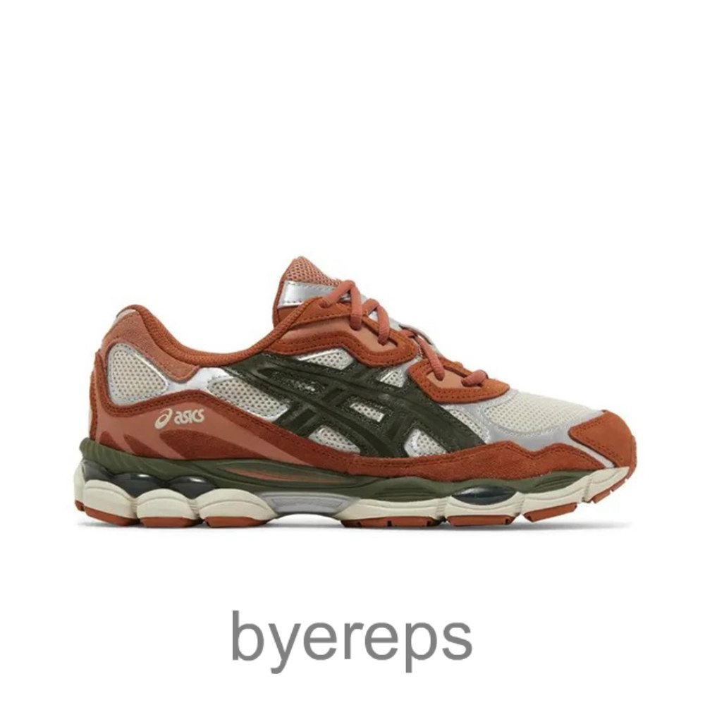 Asics Gel-Nyc Oatmeal Forest Green Orange