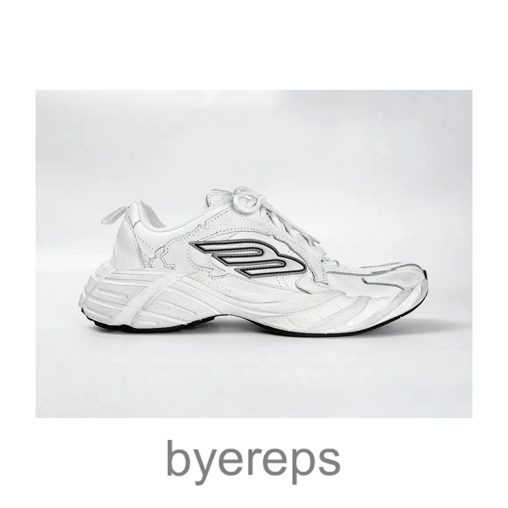 Balenciaga Men’S Monday Shoe In White-Black-Grey