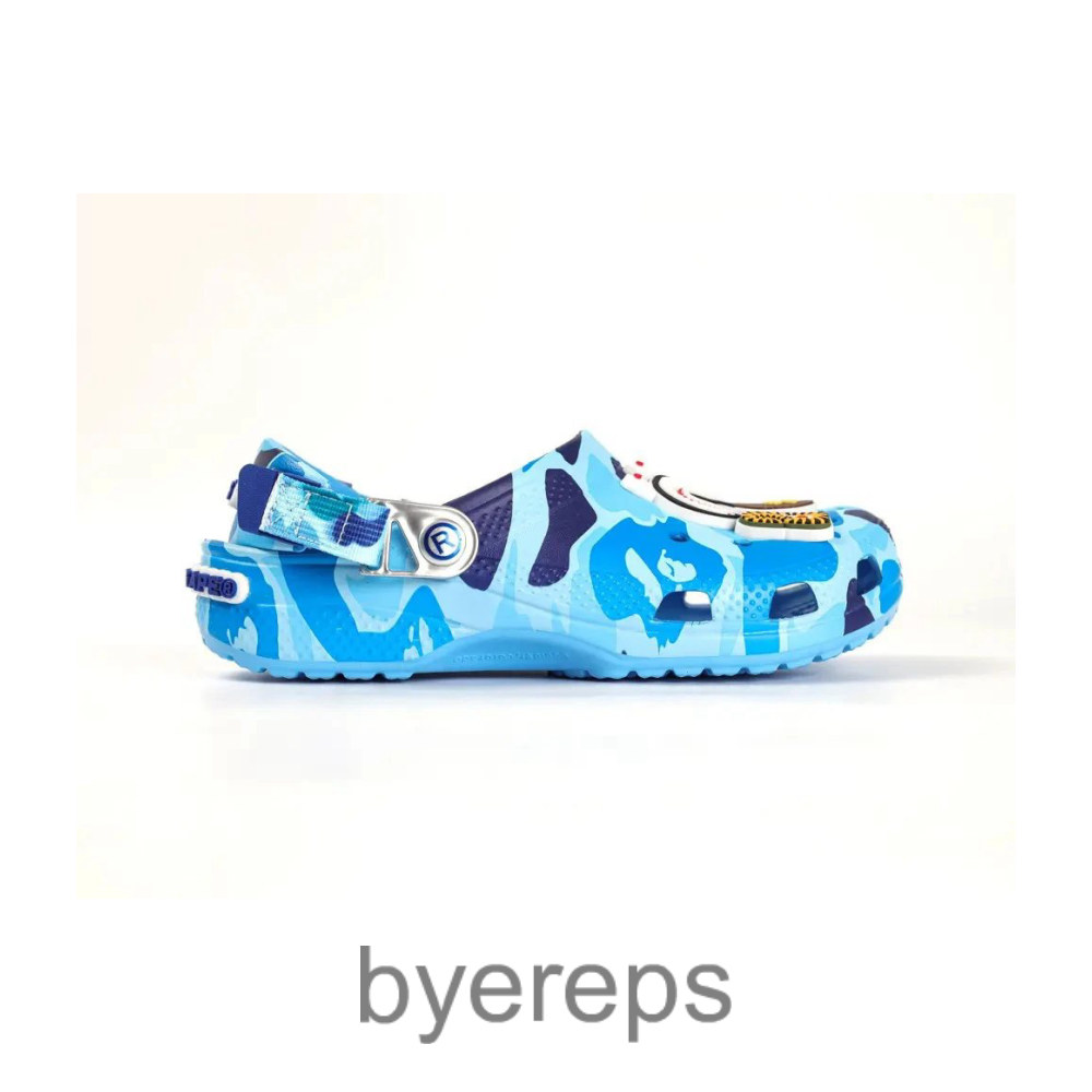 Bape X Crocs Classic Clog Camo Blue