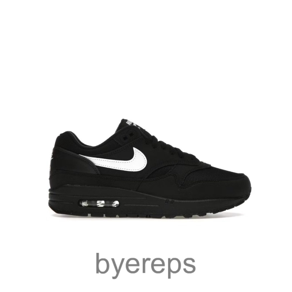 Air Max 1 Black White Swoosh