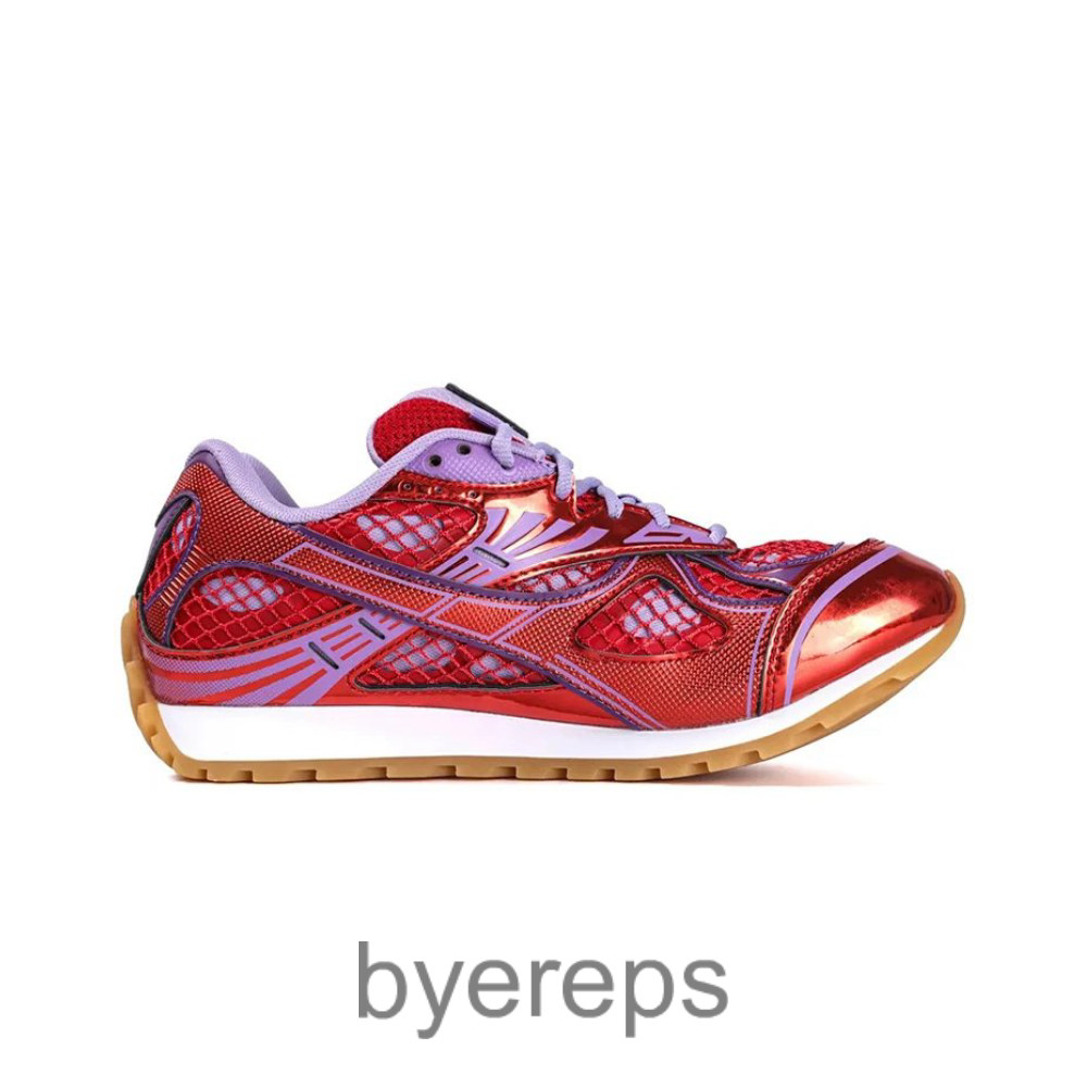 Bottega Veneta Orbit Sneakers Metallic Red Wisteria