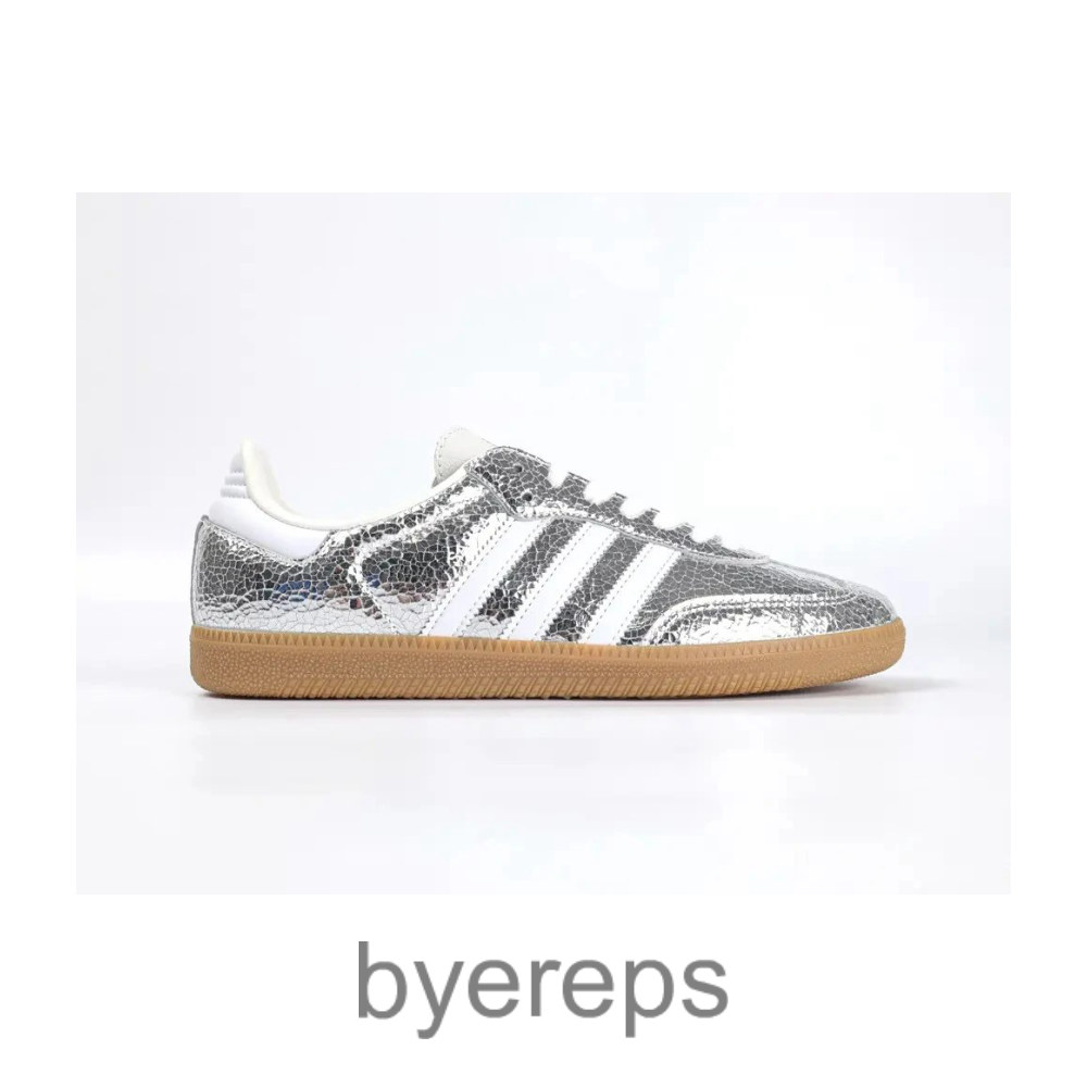 Samba OG Silver Metallic Cracked Leather