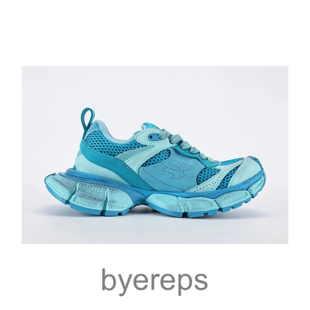 Balenciaga 3xl Sneakers Aqua Blue Suede