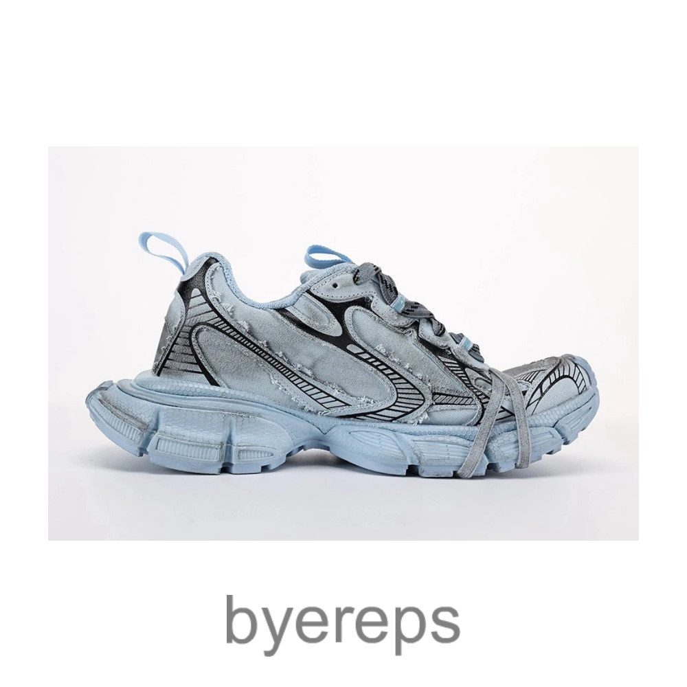 Balenciaga 3xl Light Blue Destroyed Canvas