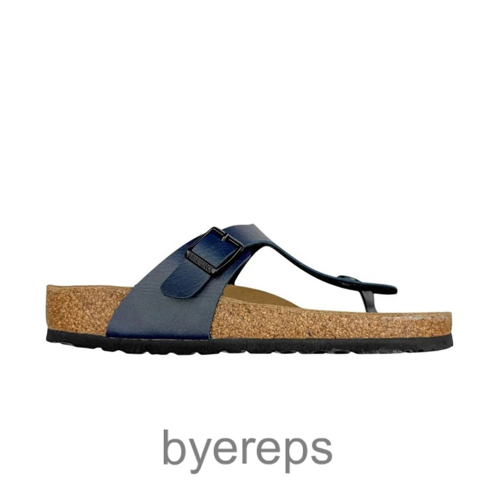 Birkenstock Gizeh Birko Flor Slides Blue