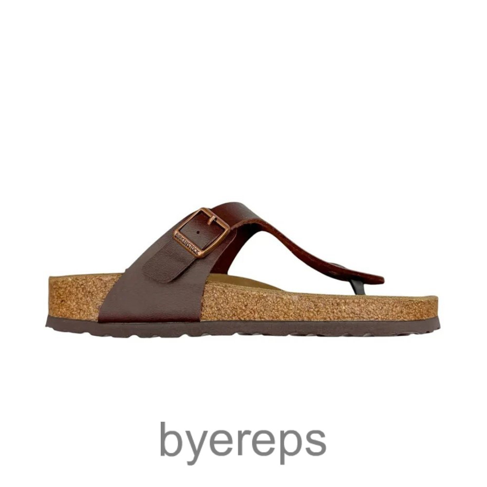 Birkenstock Gizeh Birko Flor Slides Brown