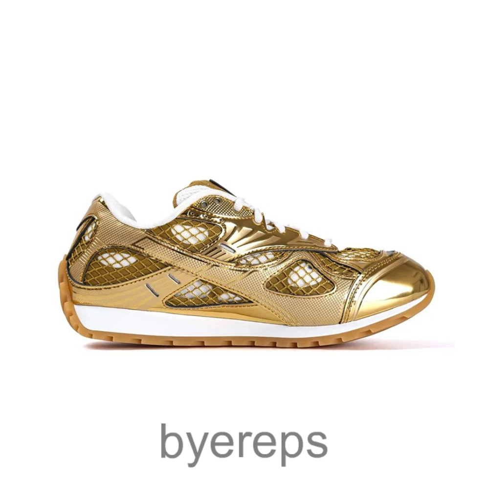 Bottega Veneta Orbit Sneakers Gold White