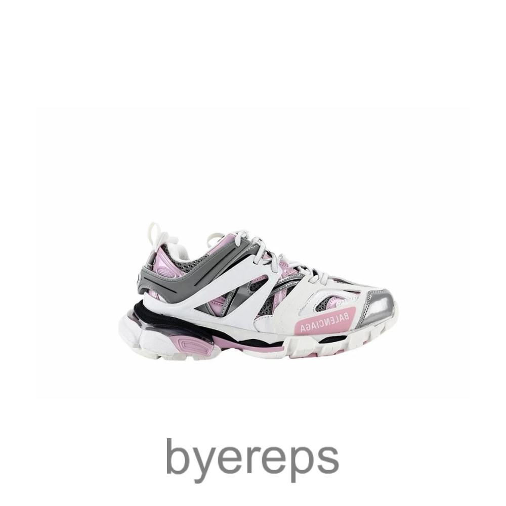 Balenciaga White Gray Pink Track Sneaker