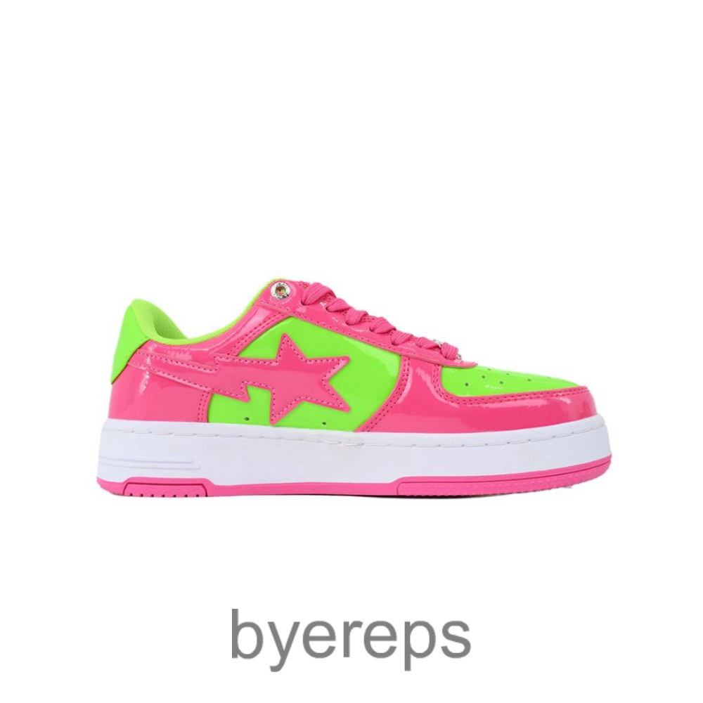 Bathing Ape Bapesta #1 Pink Green