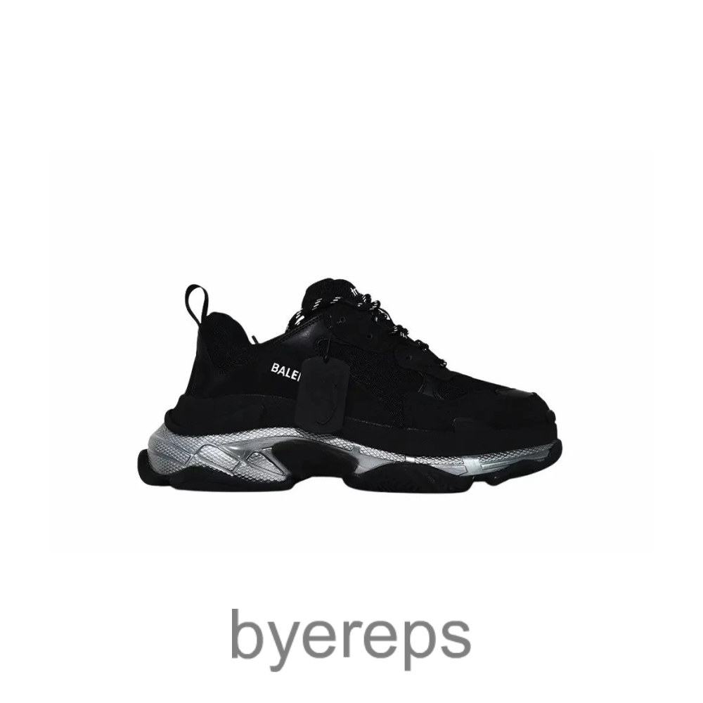 Balenciaga Triple S Snekaer Black Silver