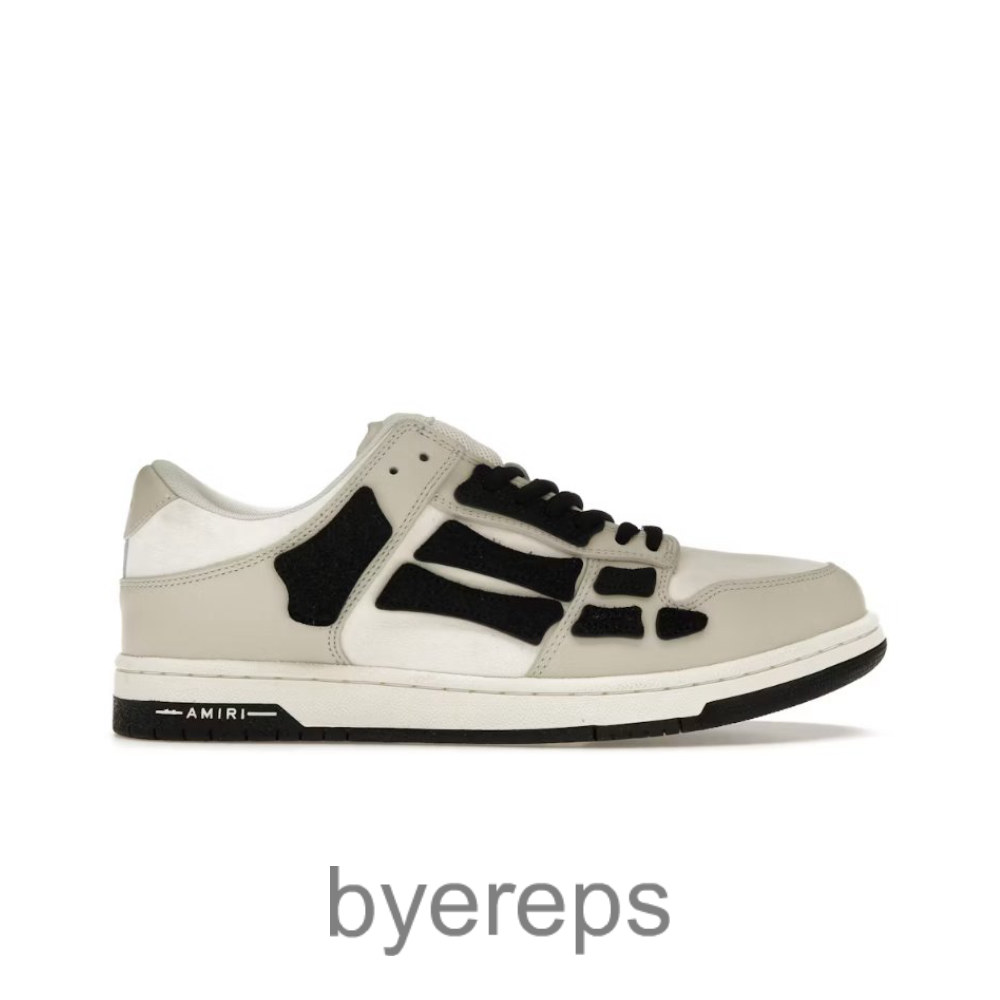 Amiri Skel Low Top Beige Black