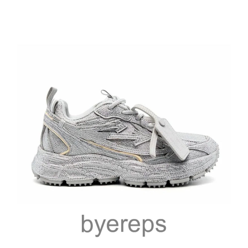 Off White Be Right Back Grey Glitter