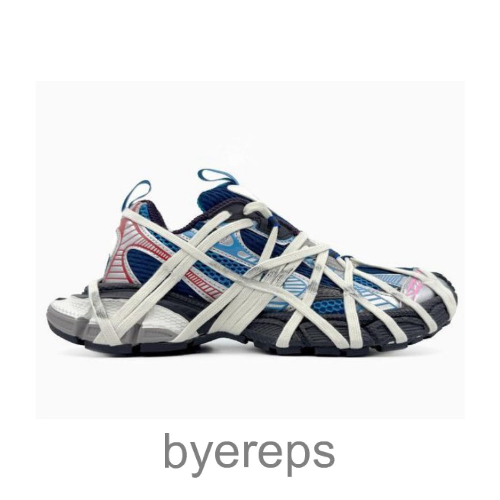 Balenciaga 3xl Lace-Up Sneakers Blue