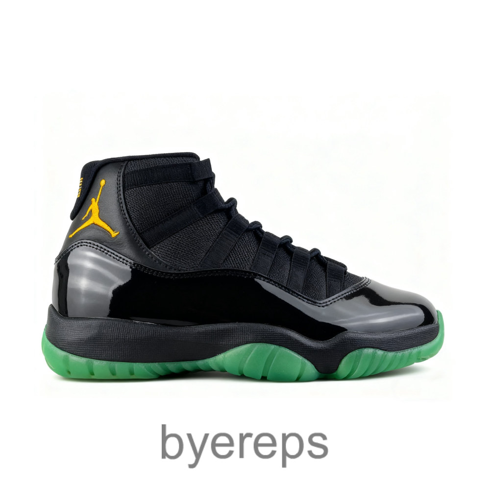 Air Jordan 11 Retro Black/Grass Green/Yellow
