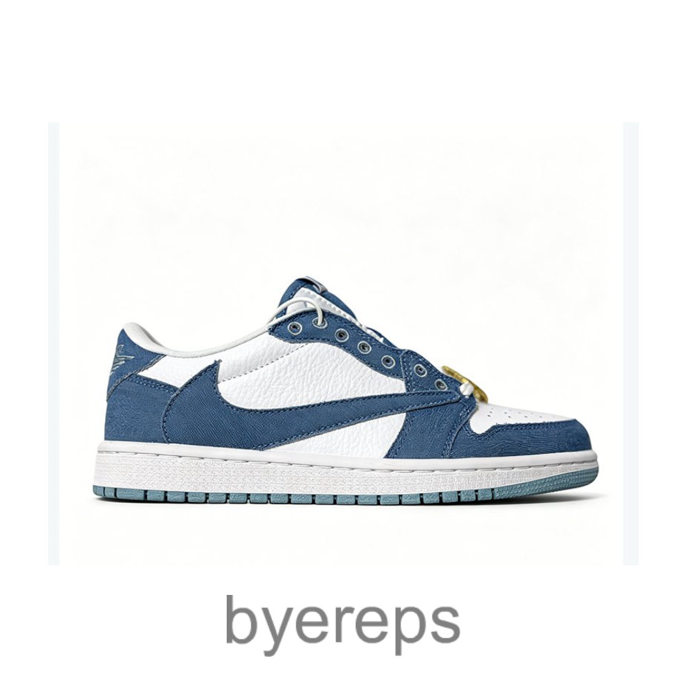 Travis Scott X Air Jordan 1 Denim Blue/White