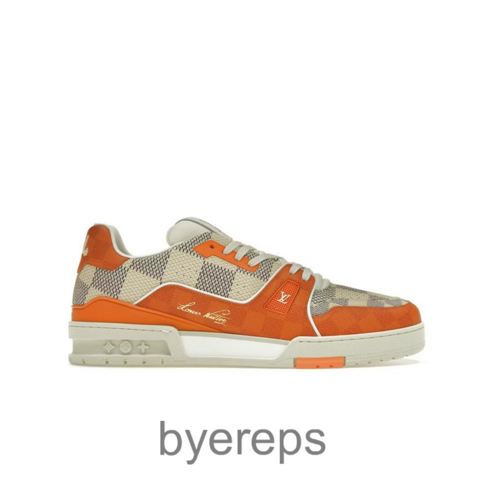 Trainer Damier White Orange