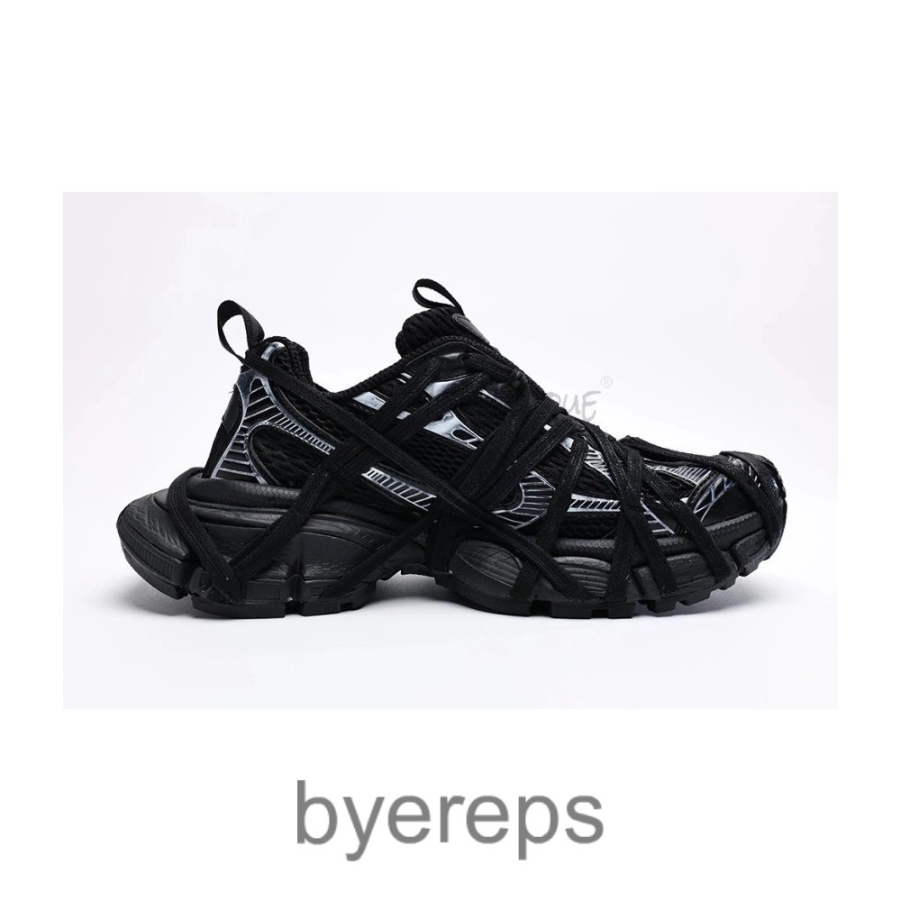 Balenciaga Mens 3xl Extreme Lace Sneaker In Black White