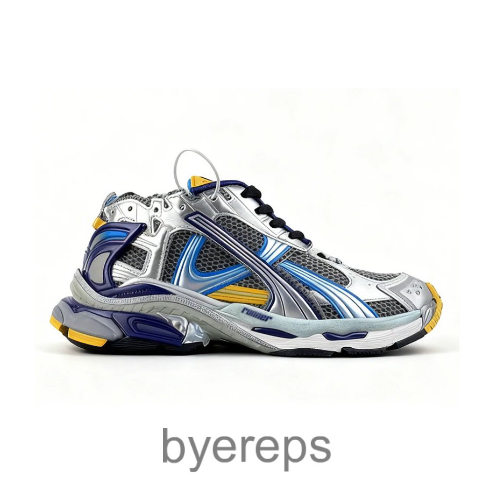 Balenciaga Runner Sneaker Grey Blue Orange Aqua