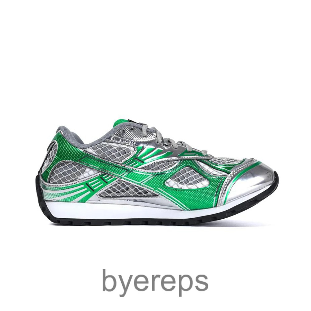 Bottega Veneta Orbit Sneakers Silver Parakeet