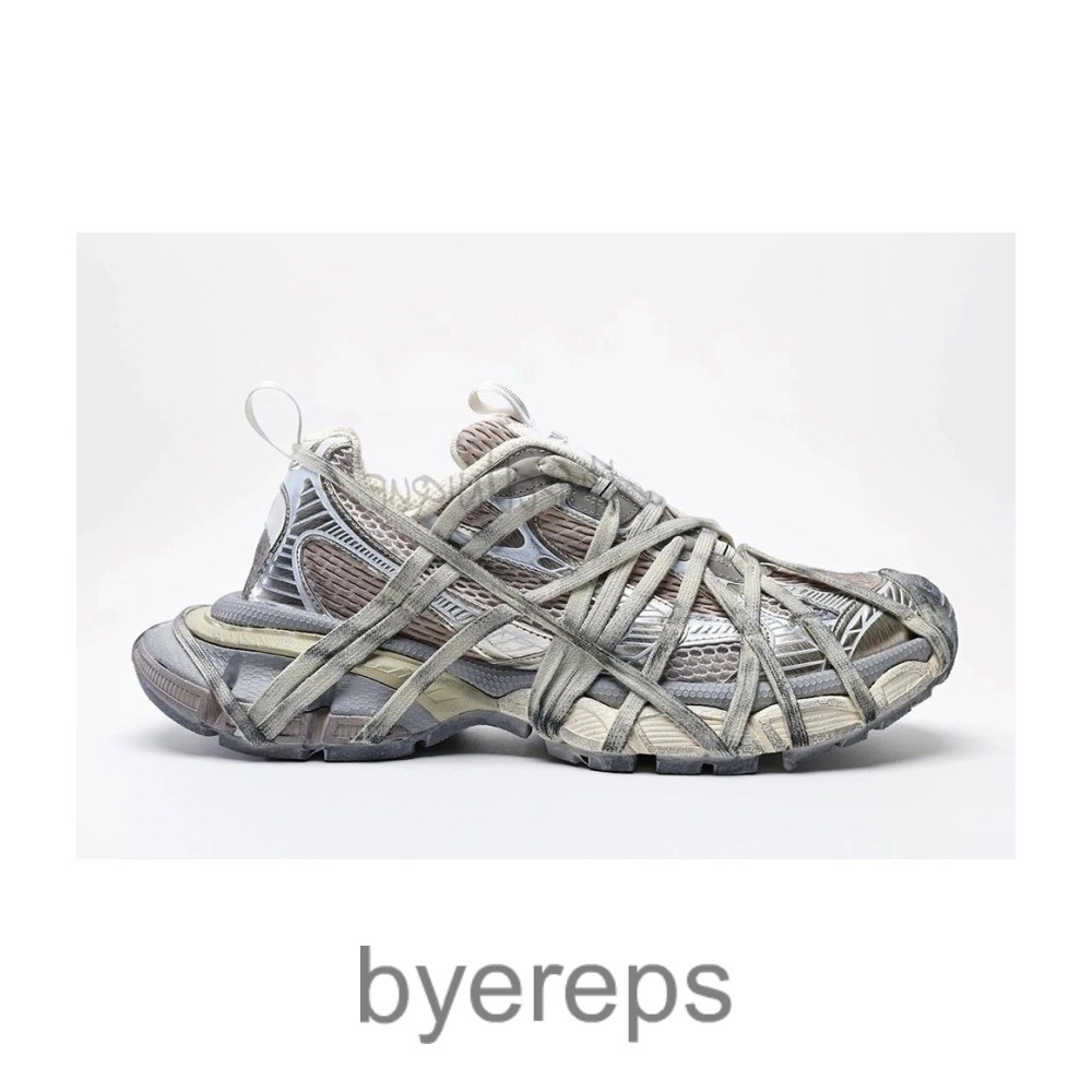 Balenciaga Mens 3xl Extreme Lace Sneaker In Gray