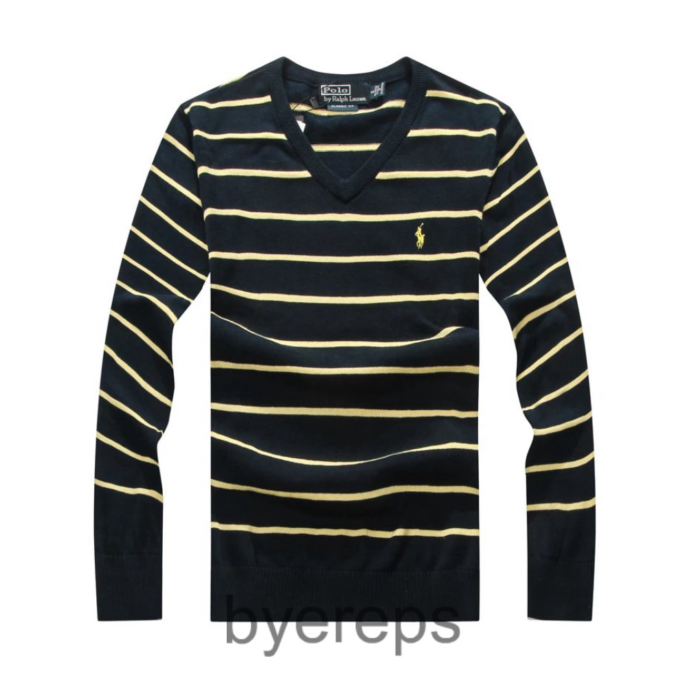 Ralph Lauren Striped V-Neck Sweater